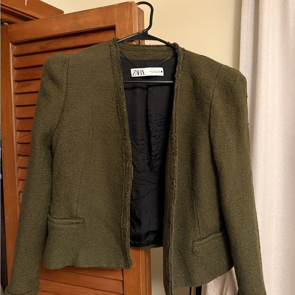 Zara Women's Dark Olive Blazer